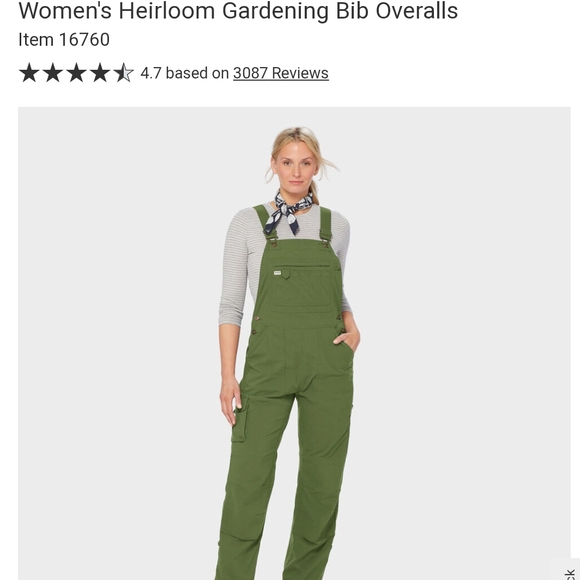 Duluth Trading Co Women's Olive Bib Overalls - Picture 1 of 4